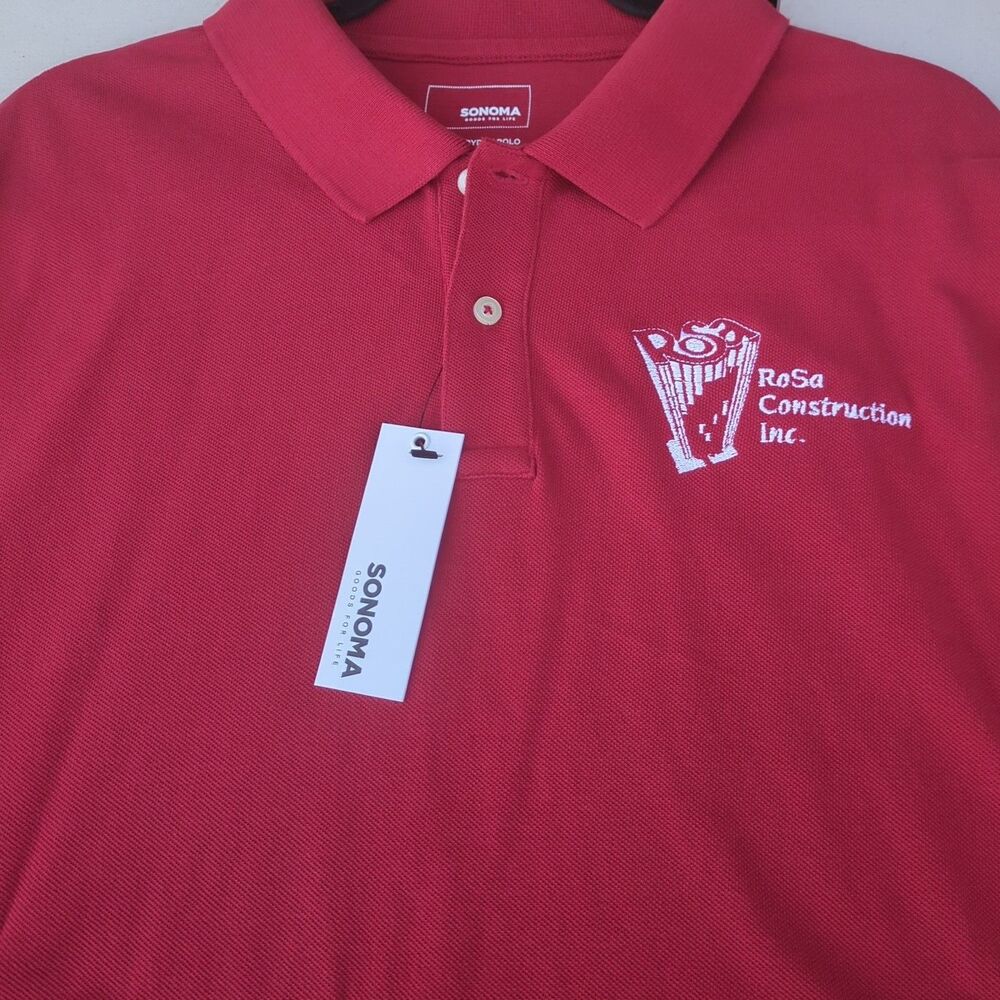 Sonoma Mens Everyday Polo Size Large Red NWT - Picture 8 of 11